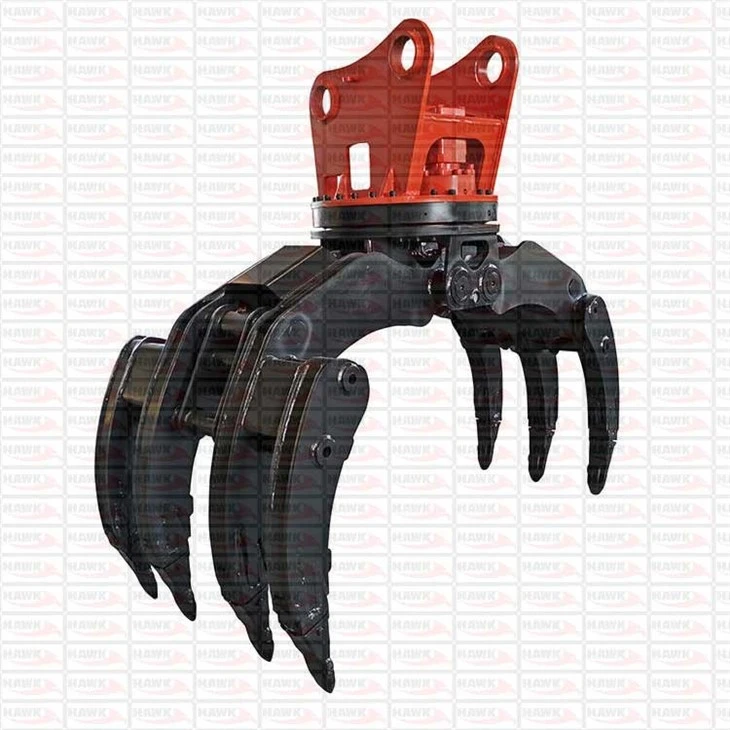 Excavator Attachment Hydraulic Steel Grapple